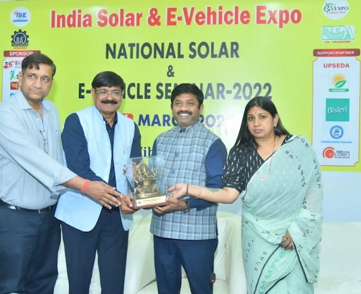 Nand Gopal Nandi , Abhilasha Gupta, E-Vehicle Expo, India Solar & E-Vehicle Expo