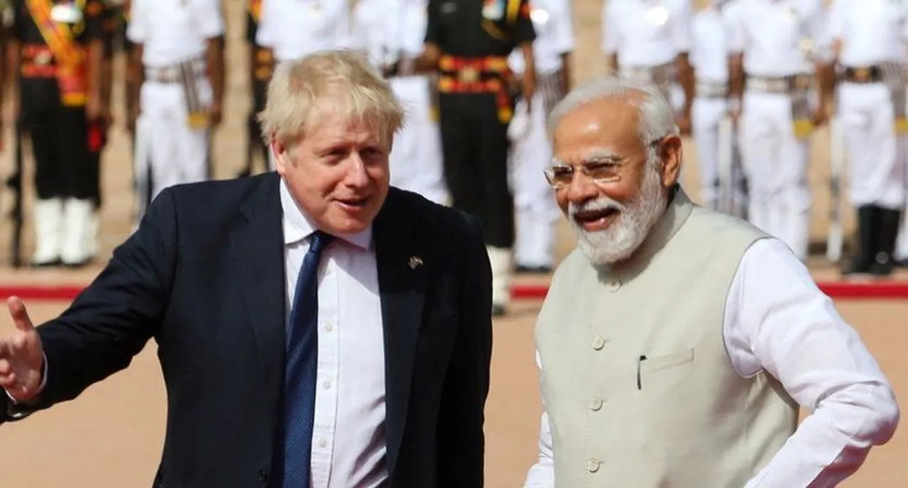 PM Modi Receives PM Boris Johnson At Rashtrapati Bhavan