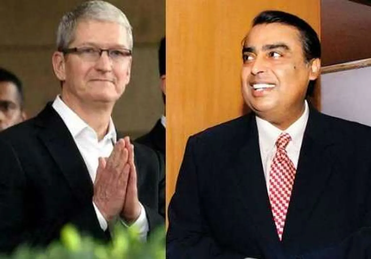 Mukesh Ambani, Tim Cook, Apple iPhone 8, Reliance Jio