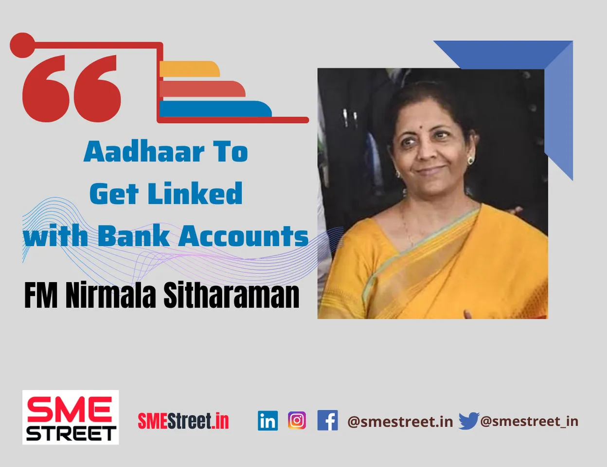 Aadhaar, Nirmala Sitharaman, SMESTreet