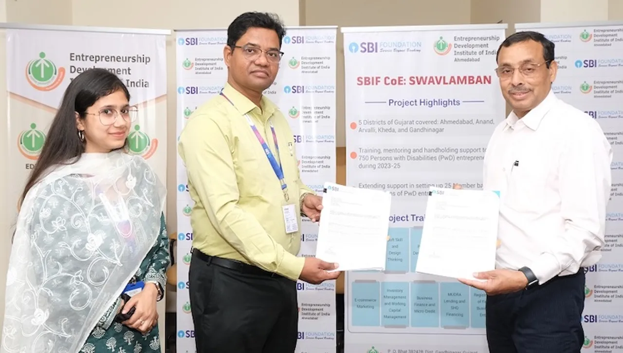 EDII Partners with SBI Foundation for Skill Development of 750 People with Disabilities Under Project Swavlamban