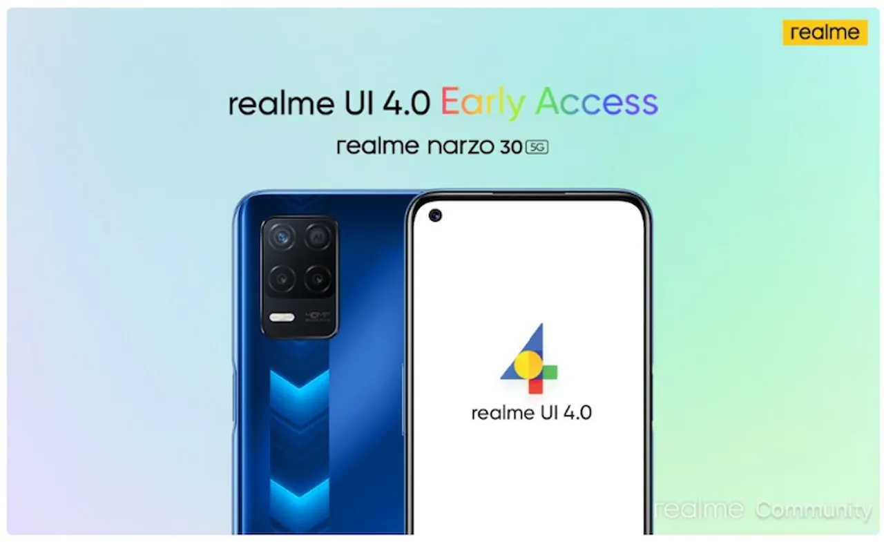 realme Introduced realme UI 4.0 Early Access for realme Narzo 30 5G and realme 8 5G