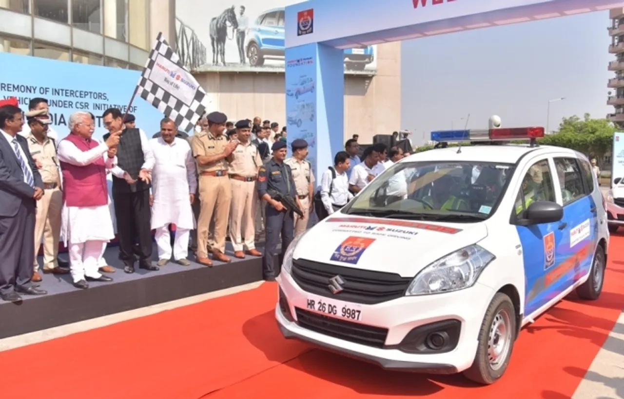 Maruti Suzuki Gave 35 Ertiga And Eeco Vehicles To Haryana Police
