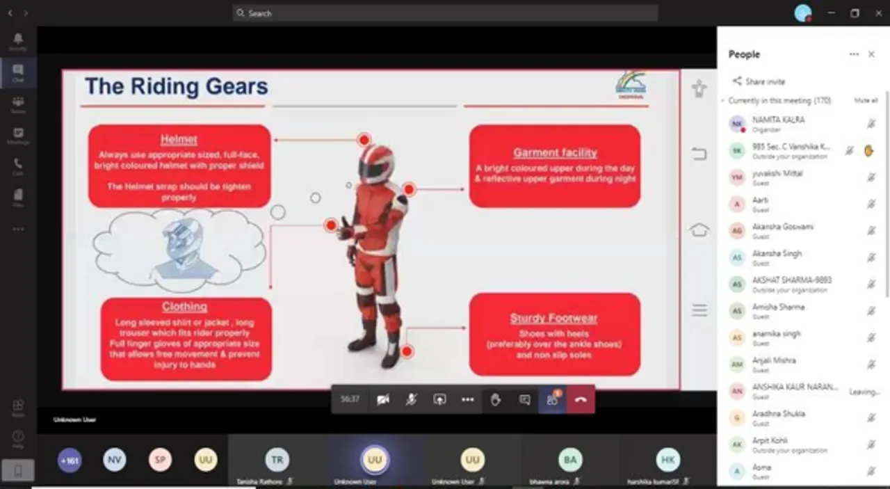 Honda 2Wheelers India conduct digital road safety awareness training exc...