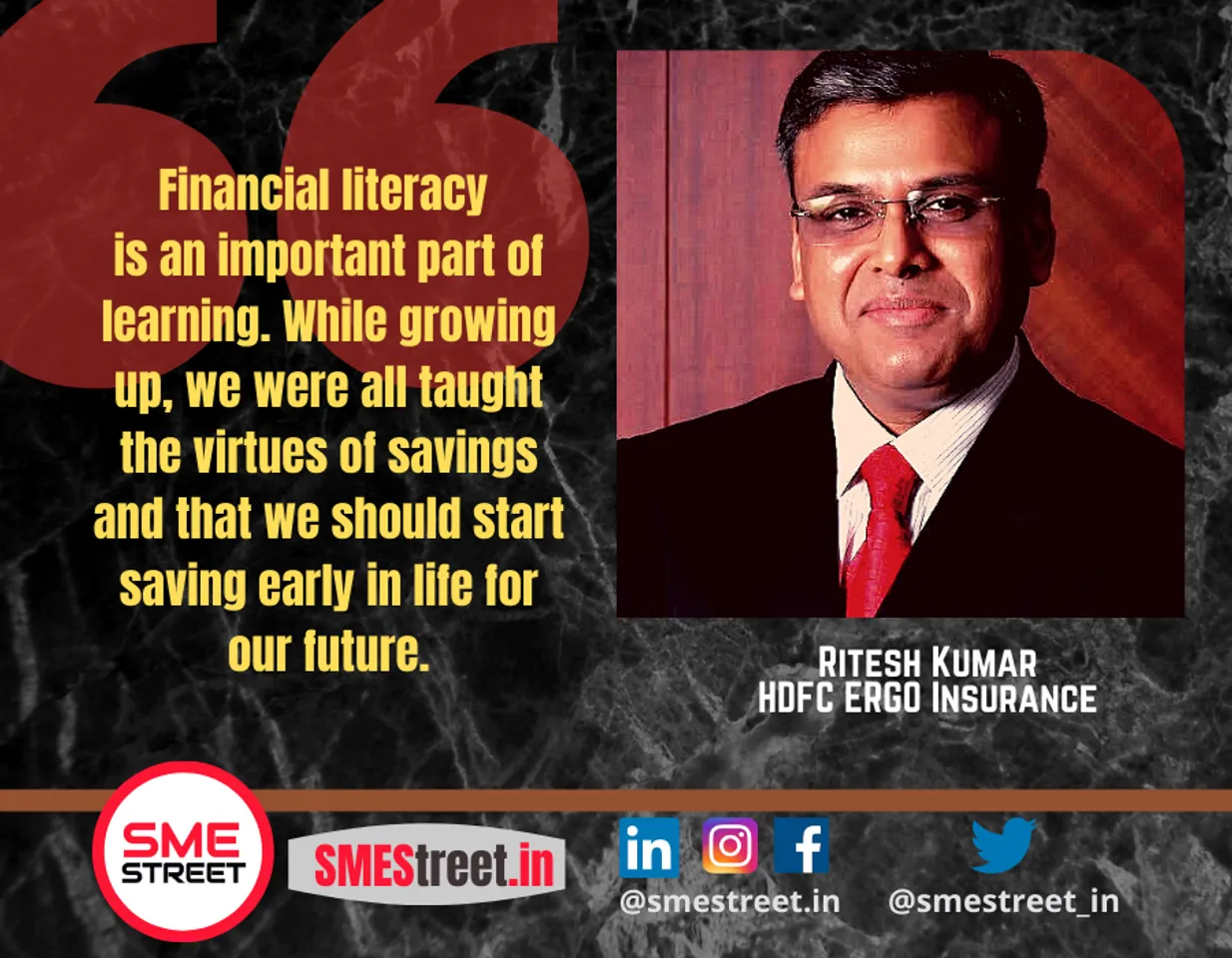 Ritesh Kumar, HDFC ERGO Insurance, SMEStreet