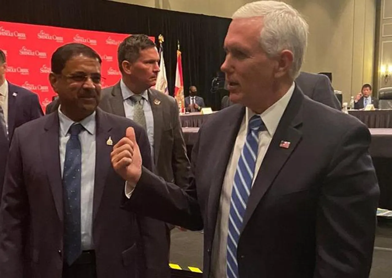 Danny Gaekwad with Vice President of US, Mike Pence