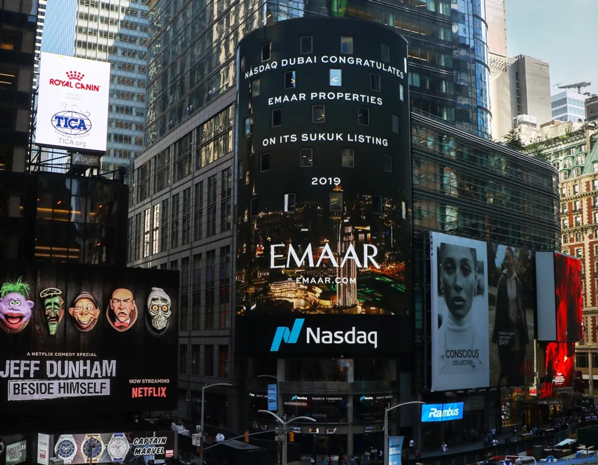 Nasdaq NY , Emaar, NAsdaq Dubai