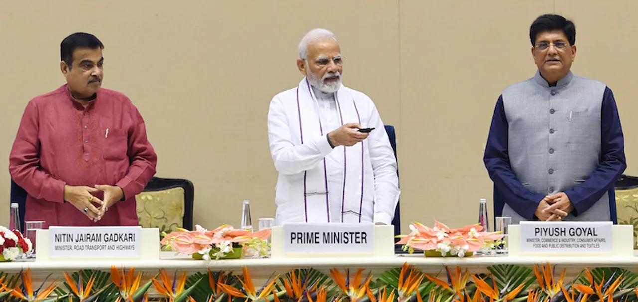 PM Modi, Nitin Gadkari, Piyush Goyal