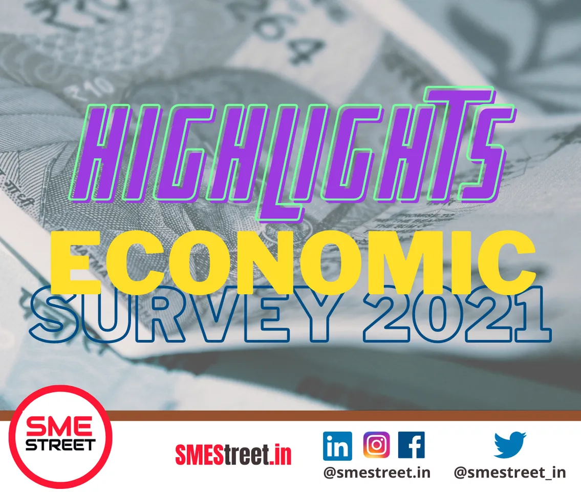 Economic Survey 2021, Budget 2021, Union Budget 2021, Economic Survey Highlights , SMEStreet