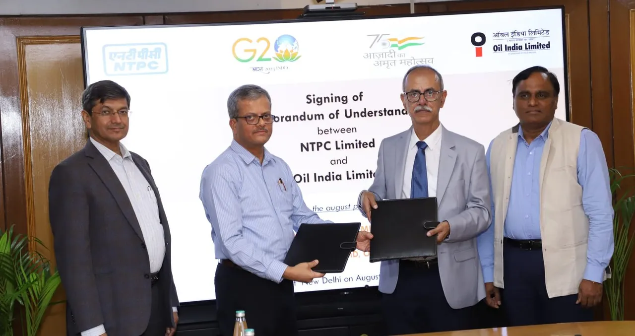 NTPC and OIL Signs MoU for Renewable Energy & Green Initiatives