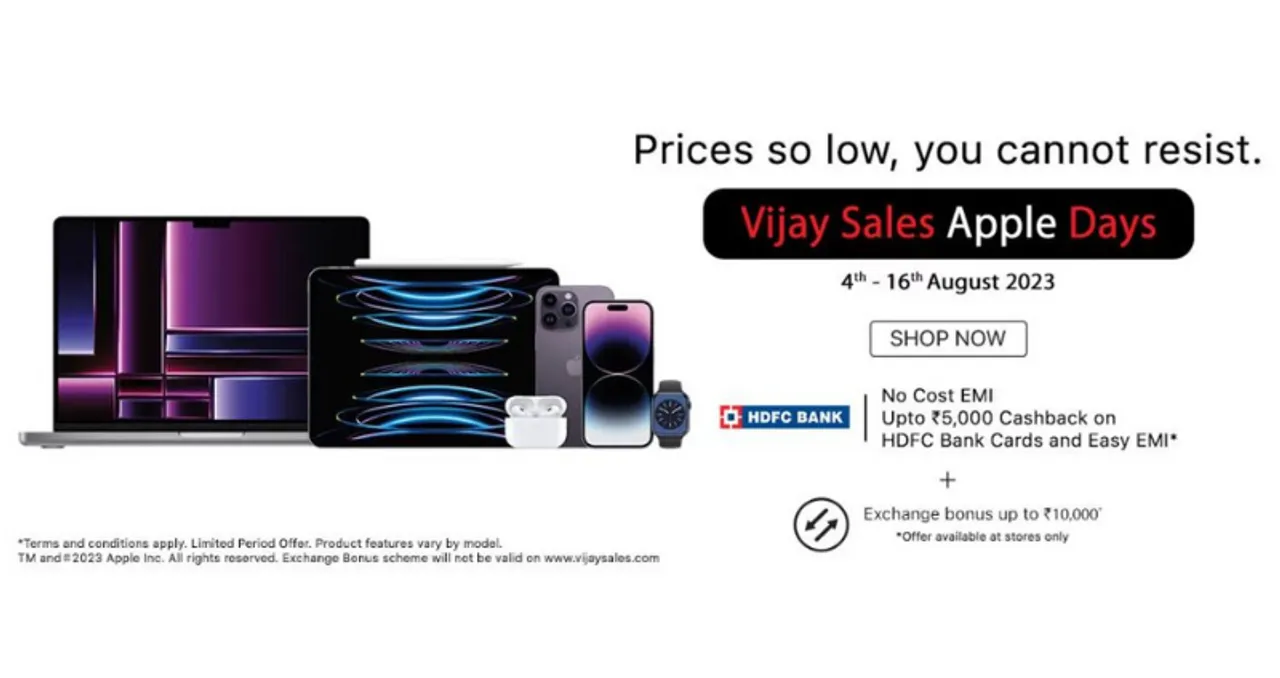 Vijay Sales Announces Apple Days Sale Unbeatable Offers on Apple Products