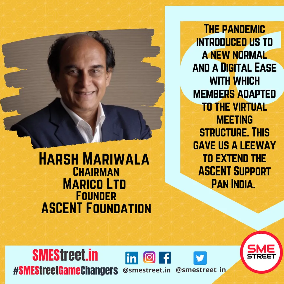 Harsh Mariwala, Marico Group, SMEStreet, Ascent Foundation