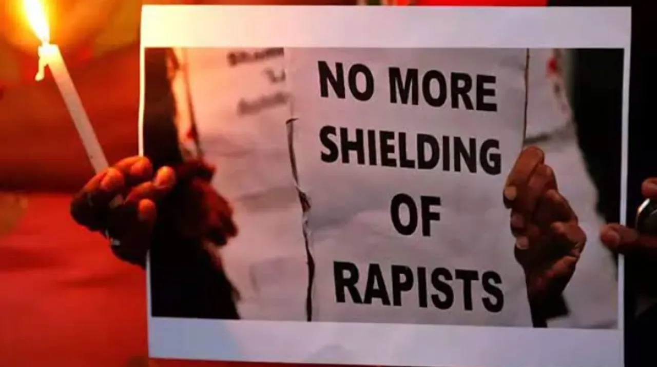 People protest after a 19-year-old Dalit girl was brutally gang-raped and hanged in Gujarat