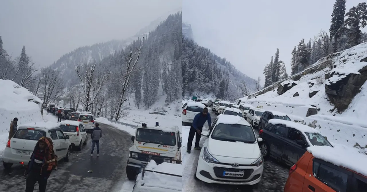 HP Police rescues 300 tourists after a snowfall in Manali