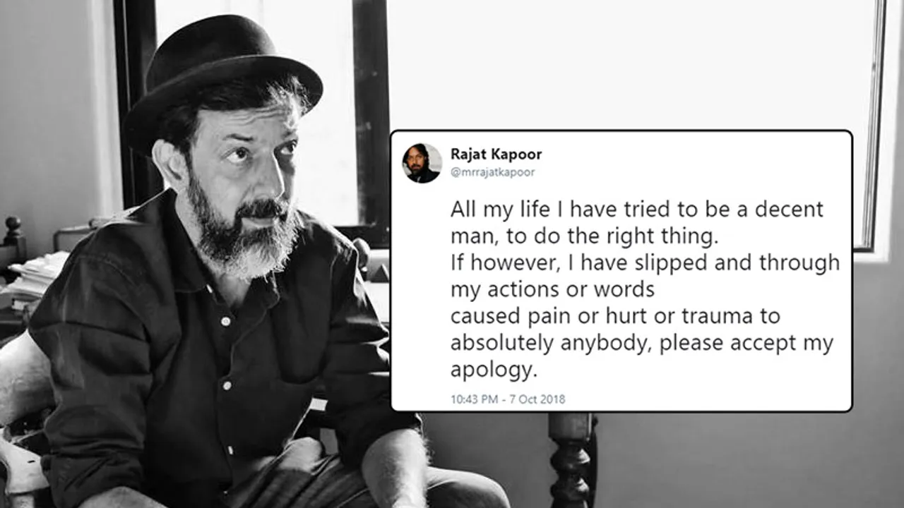 Rajat Kapoor apologizes for sexual misconduct