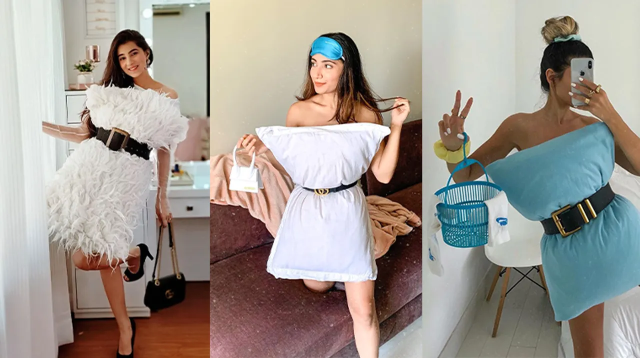 Check out our favourite influencers take the viral Quarantine Pillow Challenge