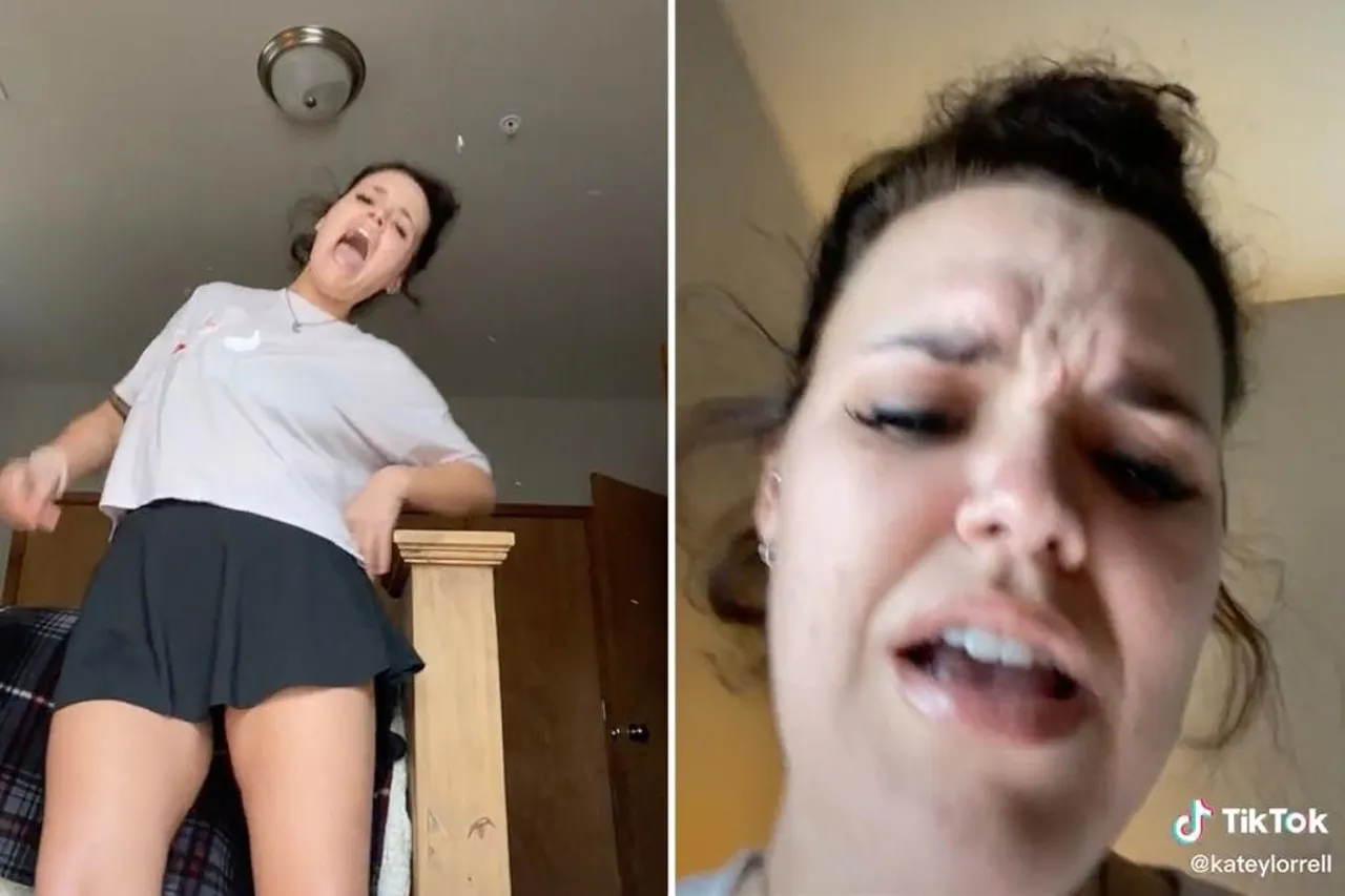 Girl bumps into her bed frame and goes viral on social media