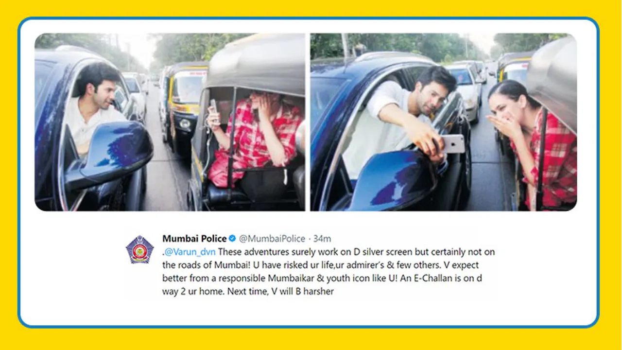 Mumbai Police and Varun Dhawan prove Twitter is not just for fights