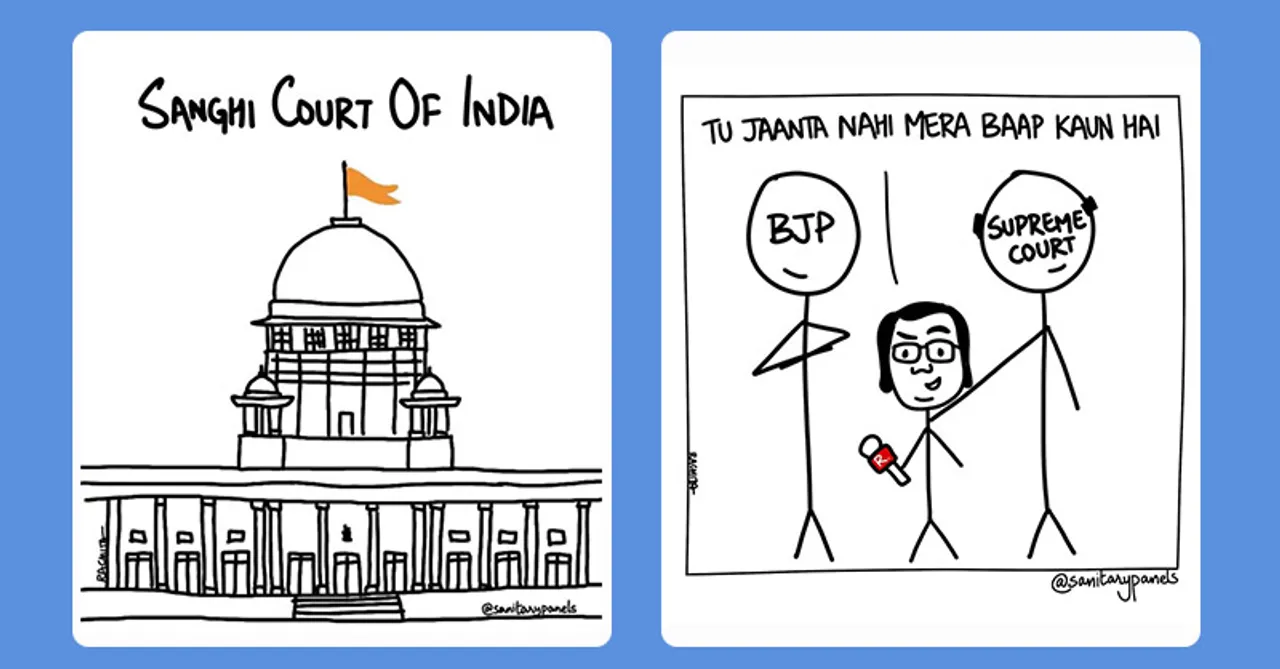 Sanitary Panels Contempt of Court case; more cartoons criticising the Supreme Court surface on the internet