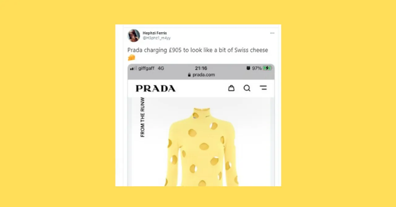 Prada's yellow sweater