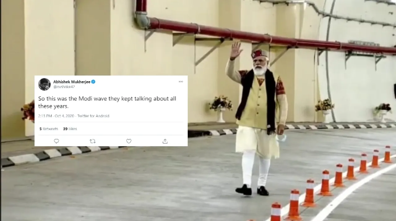 Modi's wave to practically nobody has sent waves of laughter with memes on Twitter
