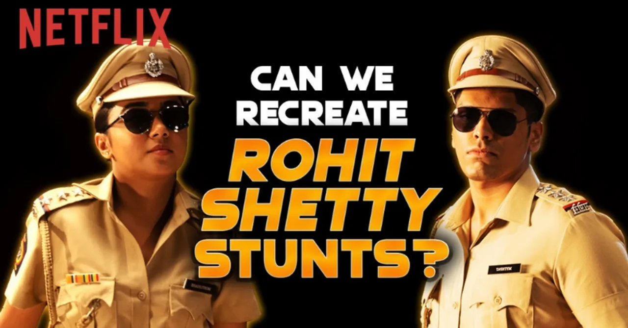 Mythpat and Mostlysane recreate Rohit Shetty's stunts