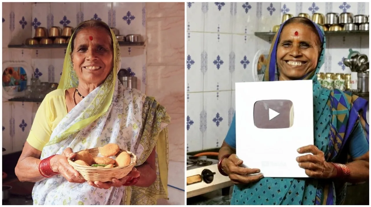 Content Creator Grandma aka Aapli Aaji receives the Silver Play Button from YouTube