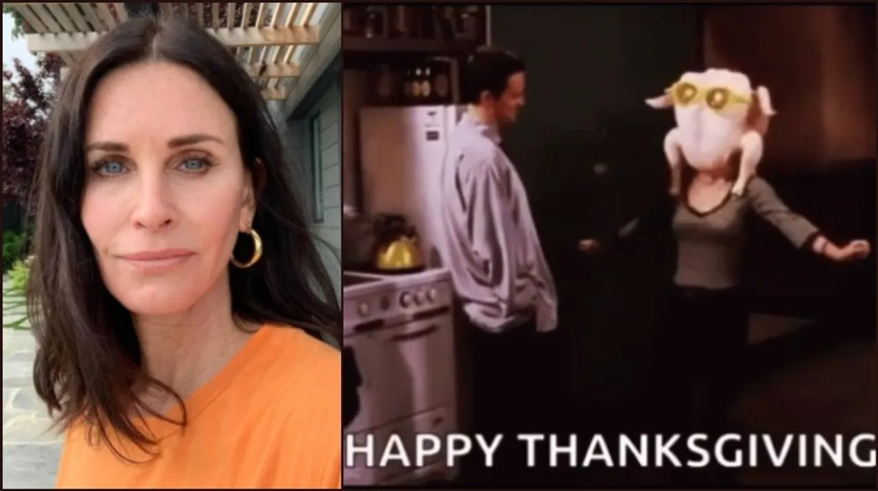 Courteney Cox recreated the iconic turkey scene from FRIENDS and you can't miss it