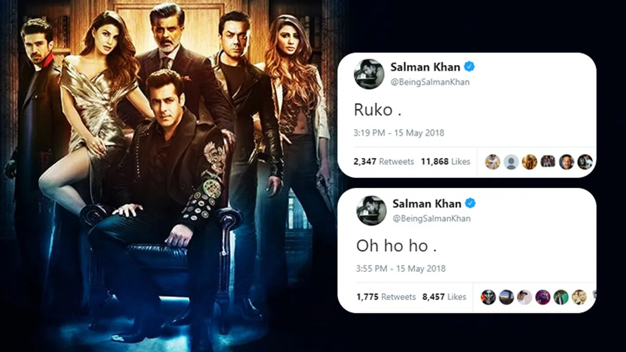 Salman Khan tweeted “Ruko .” and got 2k re-tweets and I can’t even get a favourite!