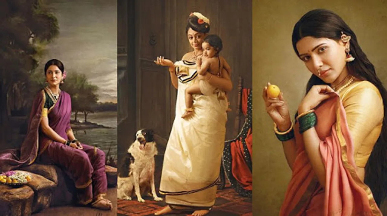 This Raja Ravi Varma inspired calendar shoot came straight out of the canvas
