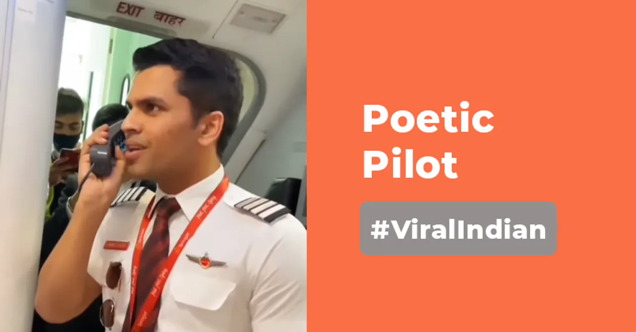 Viral Indian: Mohit Teotia aka poetic pilot's announcement in Hindi has caught everyone's attention
