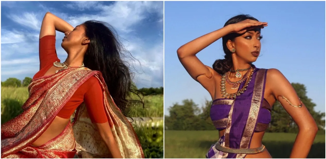 A story of the ever so elegant 6 yards: Natasha Thasan and her saree saga!