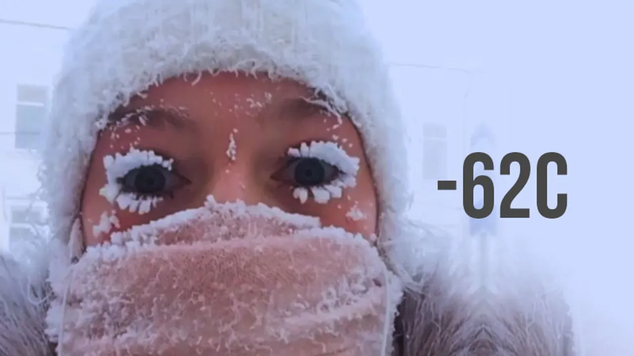 The coldest place on Earth - Oymyakon has a temperature of minus 62°C