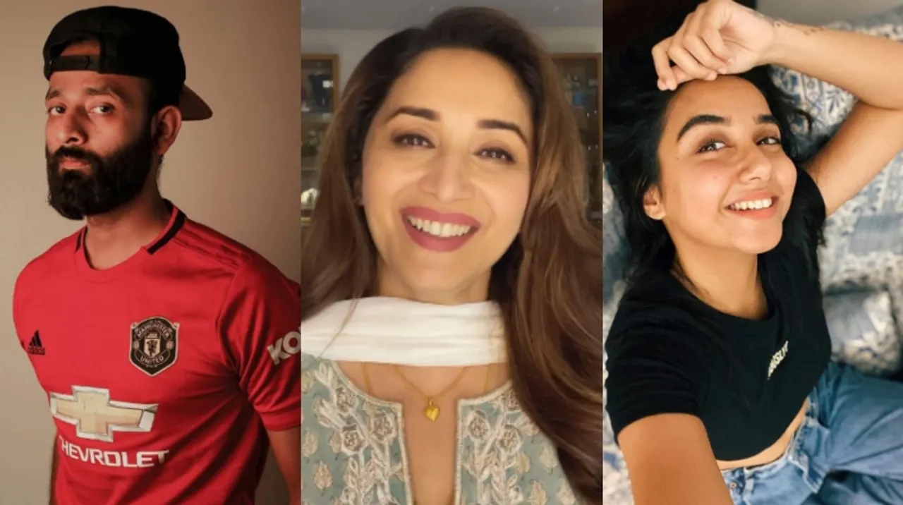 Nikunj Lotia (Be YouNick) and Prajakta Koli ( MostlySane) collaborate with Madhuri Dixit Nene