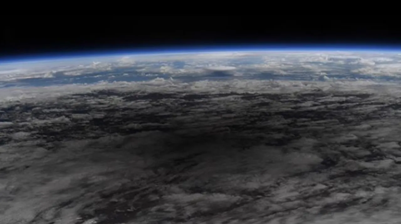 This is how splendid solar eclipse looks from space