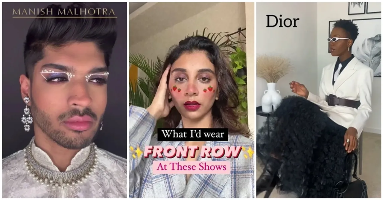 Influencers show-off their snappy outfits in the new Front-Row challenge