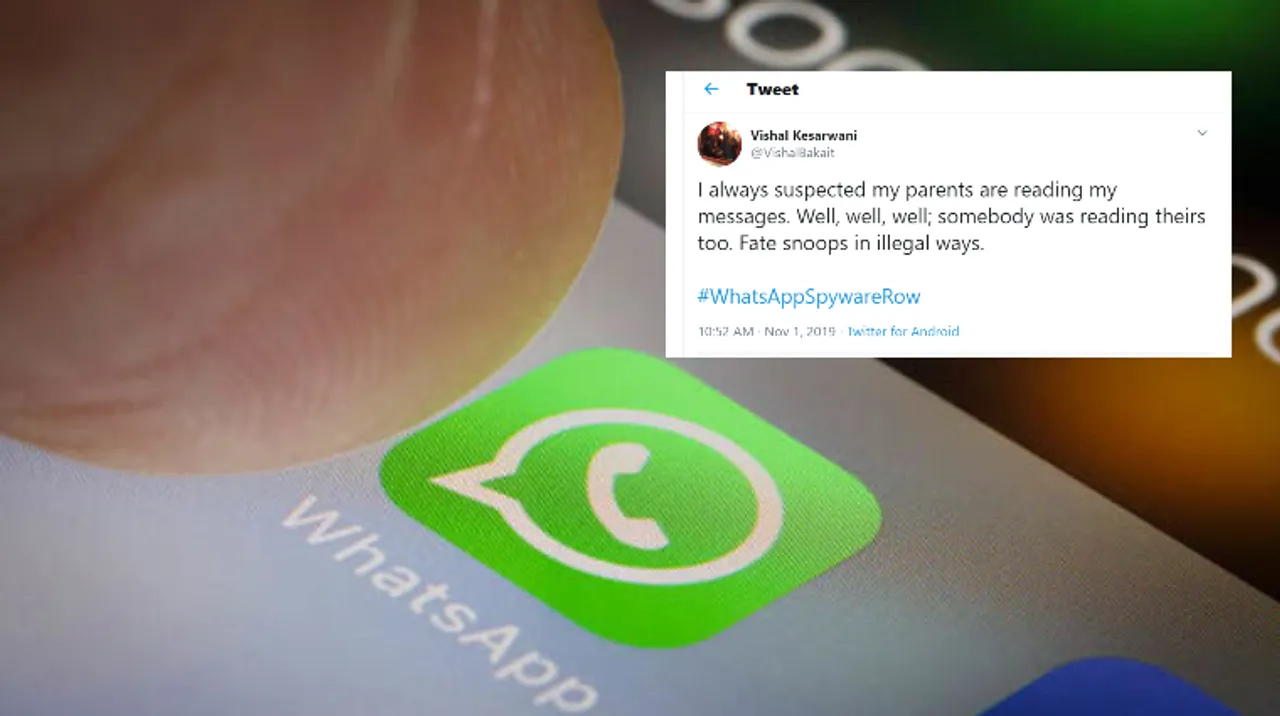 Twitterati share funny reactions over the Whatsapp spyware row