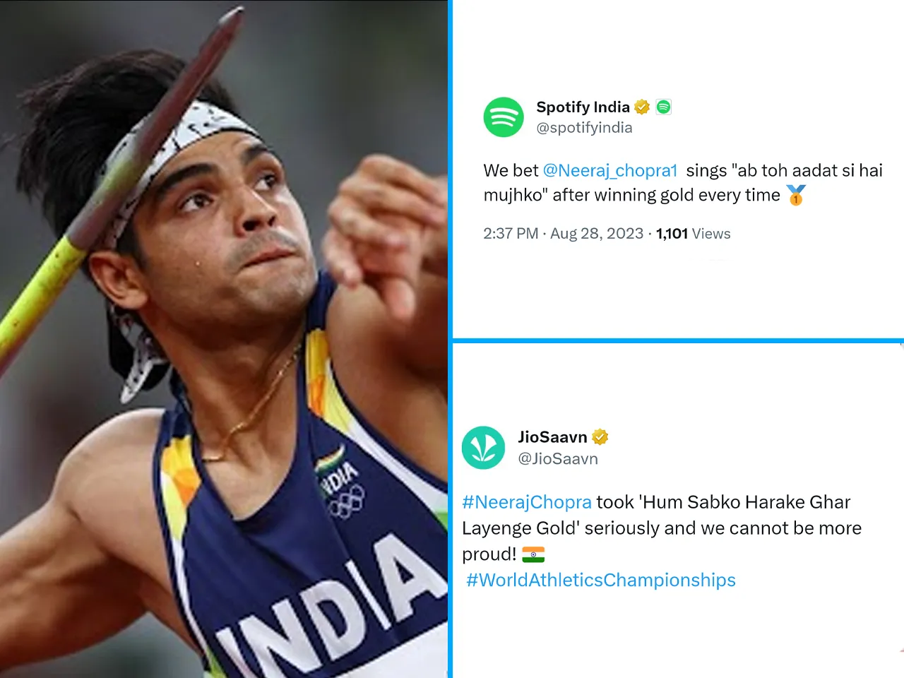 Brands congratulate Neeraj Chopra on his win at the World Athletics Championship
