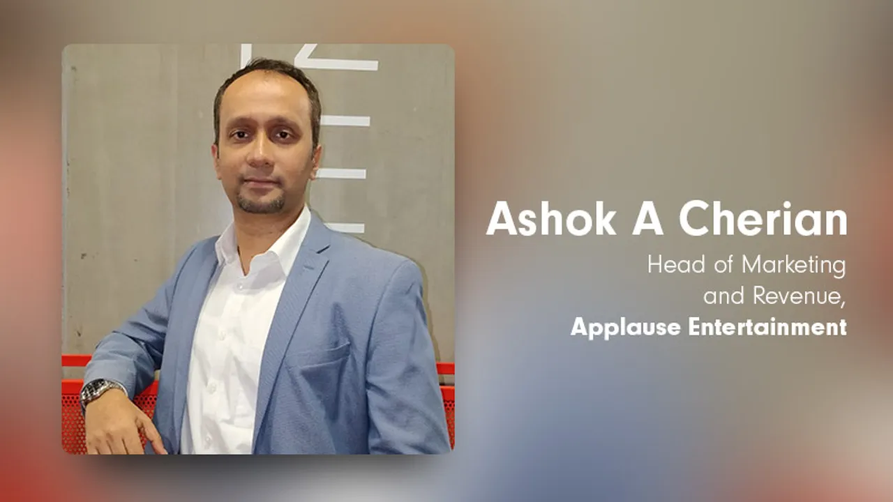 Applause Entertainment ropes in Ashok A Cherian as Head of Marketing & Revenue