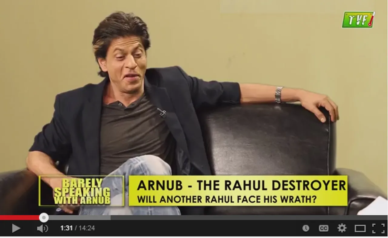 AIB Trolls The Viral Fever's Video 'Barely Speaking with Arnub - Shahrukh Khan'