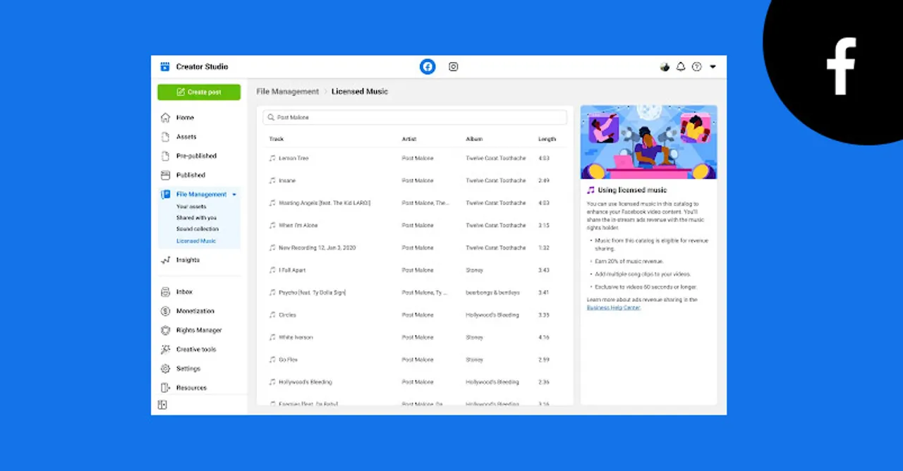 Facebook introduces Music Revenue Sharing for creators to monetize their videos