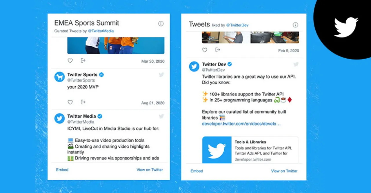 Twitter removes support for embedded Likes, Collections, & Moments timelines