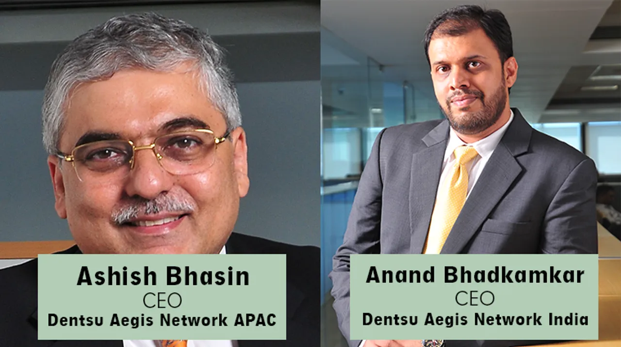 Dentsu Aegis Network appoints Ashish Bhasin into top APAC leadership role and names Anand Bhadkamkar as India’s new CEO