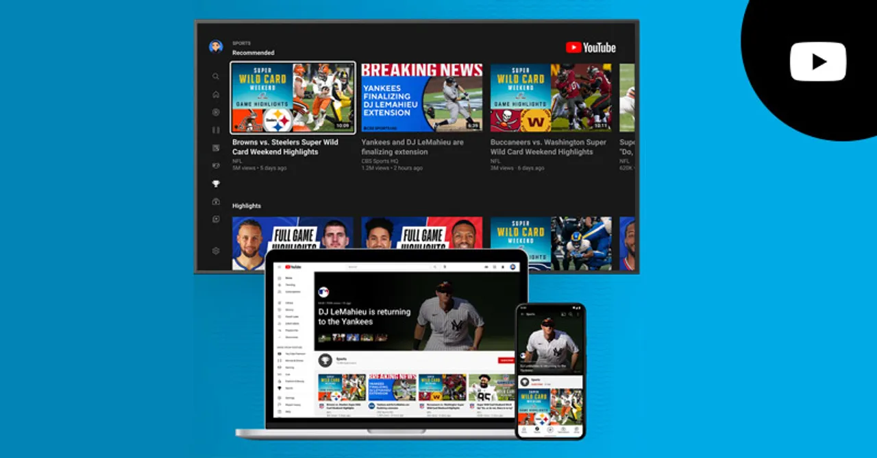 YouTube launches destination & CTV ads for Sports content