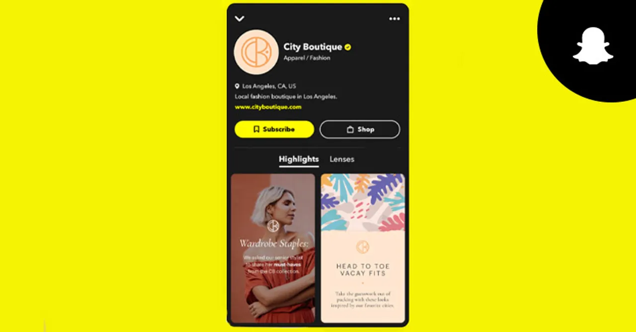 Snapchat introduces public profiles for Business Account