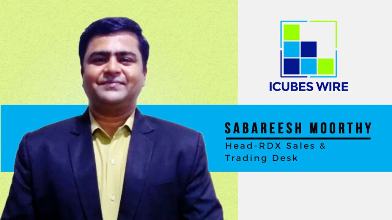 iCubesWire appoints Sabareesh Moorthy as Head-RDX Sales & Trading Desk
