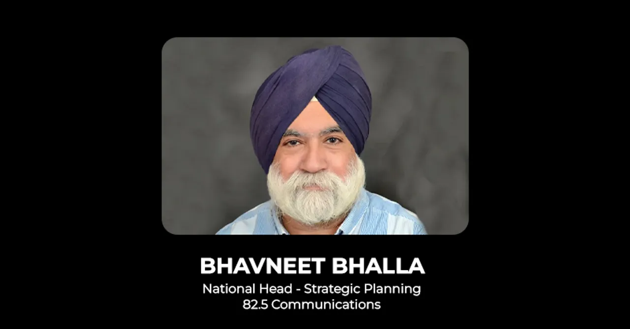 Bhavneet Bhalla to head Strategic Planning at 82.5 Communications 