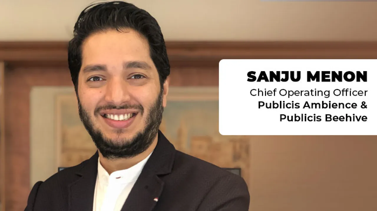 Sanju Menon appointed as COO of Publicis Ambience & Publicis Beehive