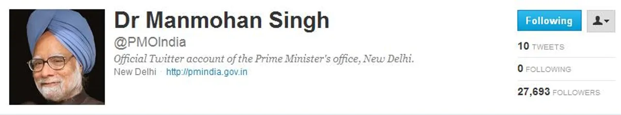 Indian Prime Minister’s office is now on Twitter 
