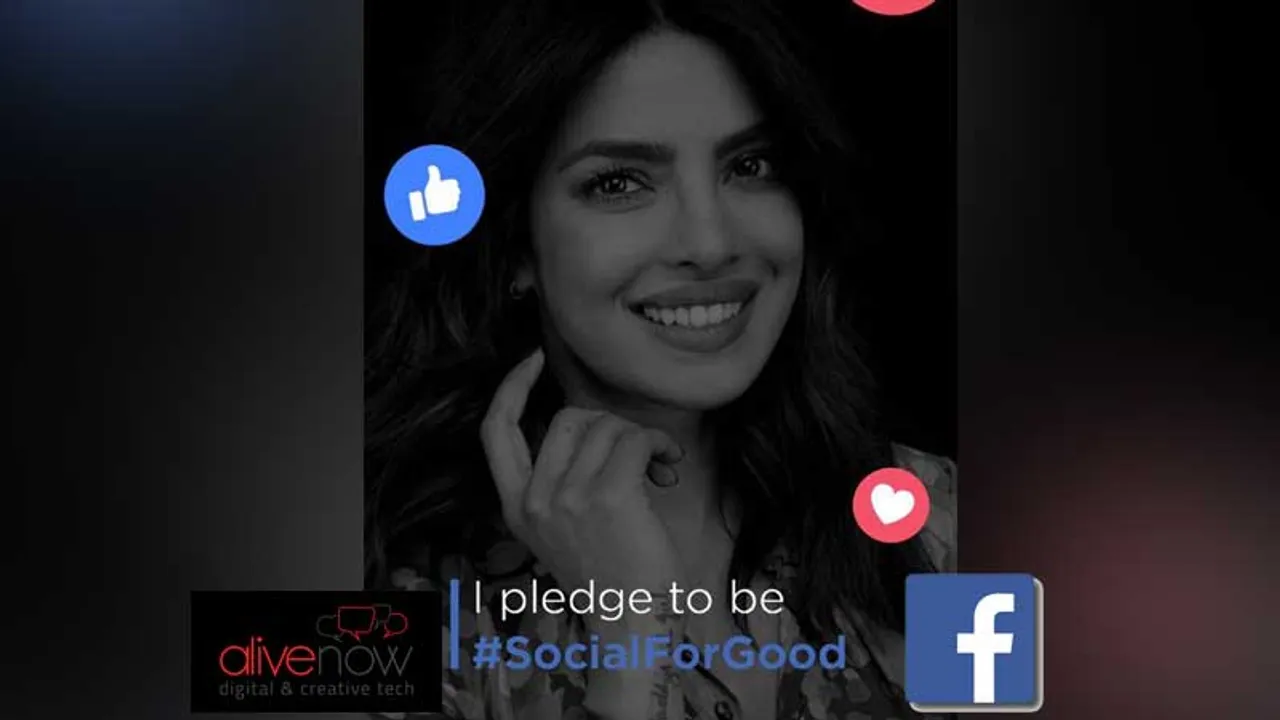 AliveNow creates an AR Camera Filter for Facebook & Priyanka Chopra's #SocialForGood Live-Athon